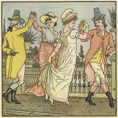 On the Bridge of Avignon by Walter Crane